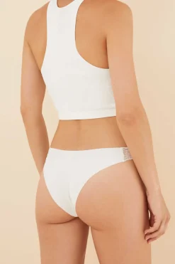 Women'secret Calcinhas-Cuequinha Brasileira Microfibra Renda Branca