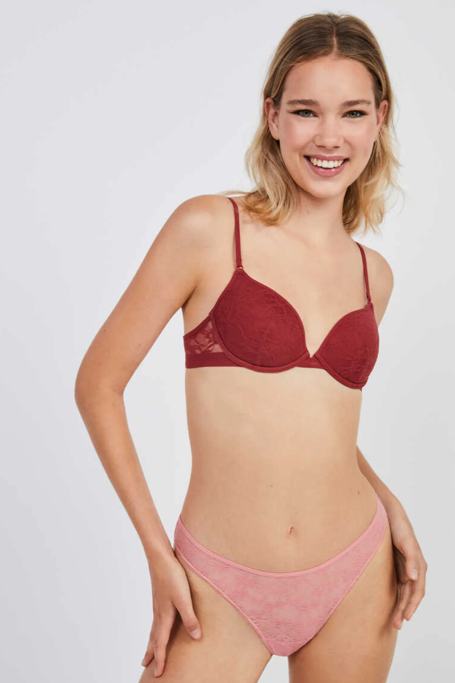 HI&BYE Roupa Interior-Cuequinha Brasileira Renda Franzida