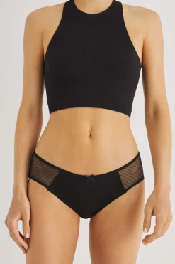 Women'secret Calcinhas-Cuequinha Larga Algodao Preta