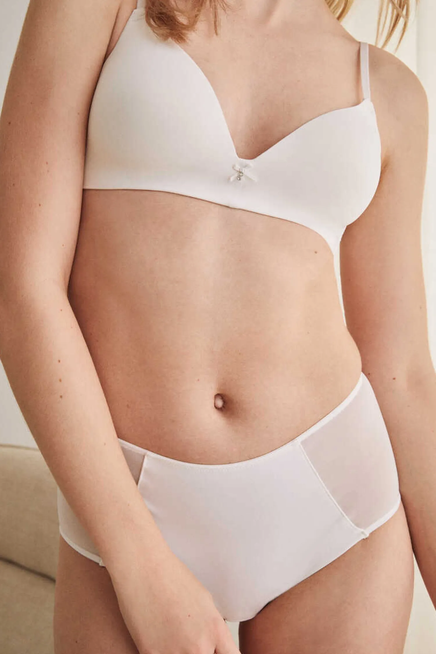 Women'secret Calcinhas-Cuequinha Semi Modeladora Alta Cru