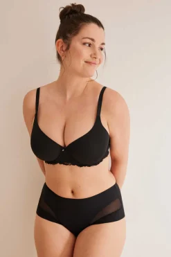 Women'secret Calcinhas-Cuequinha Semi Modeladora Alta Preta