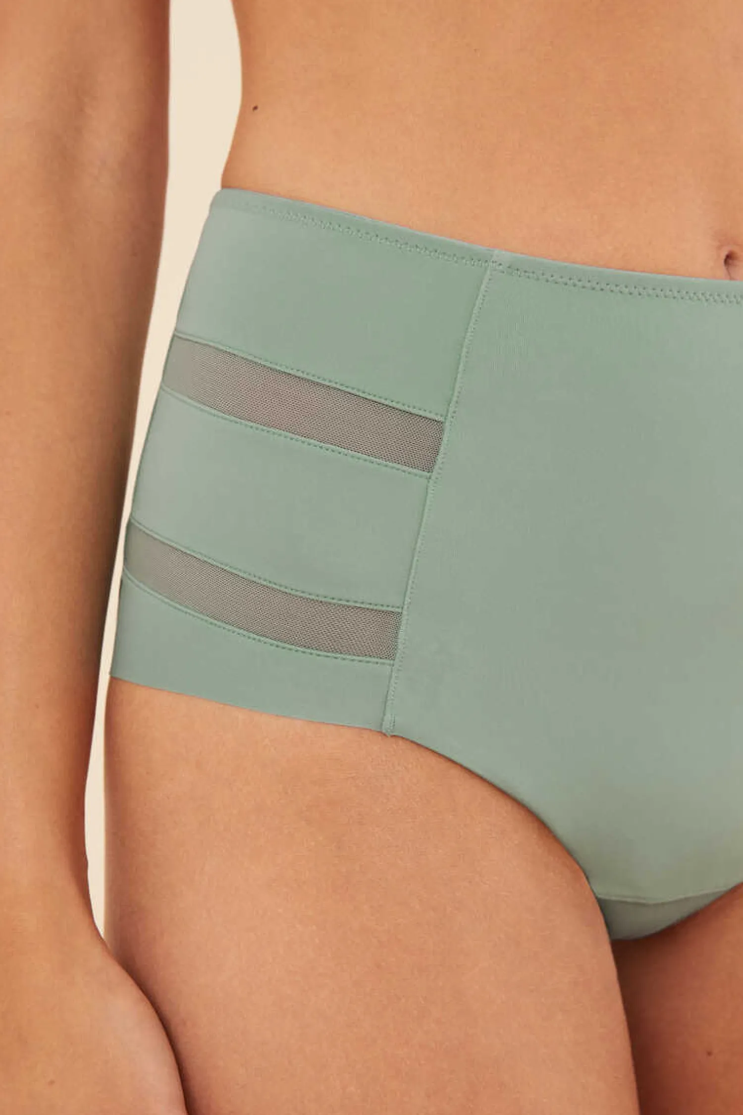 Women'secret Calcinhas-Cuequinha Semi Shapewear Alta Em