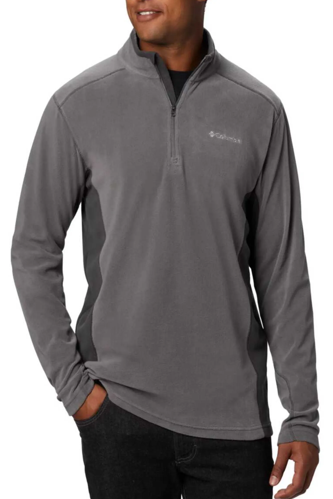 Columbia Forro De Fecho-Eclair Medio Da Klamath Range™ Ii Para Homem Cinza New