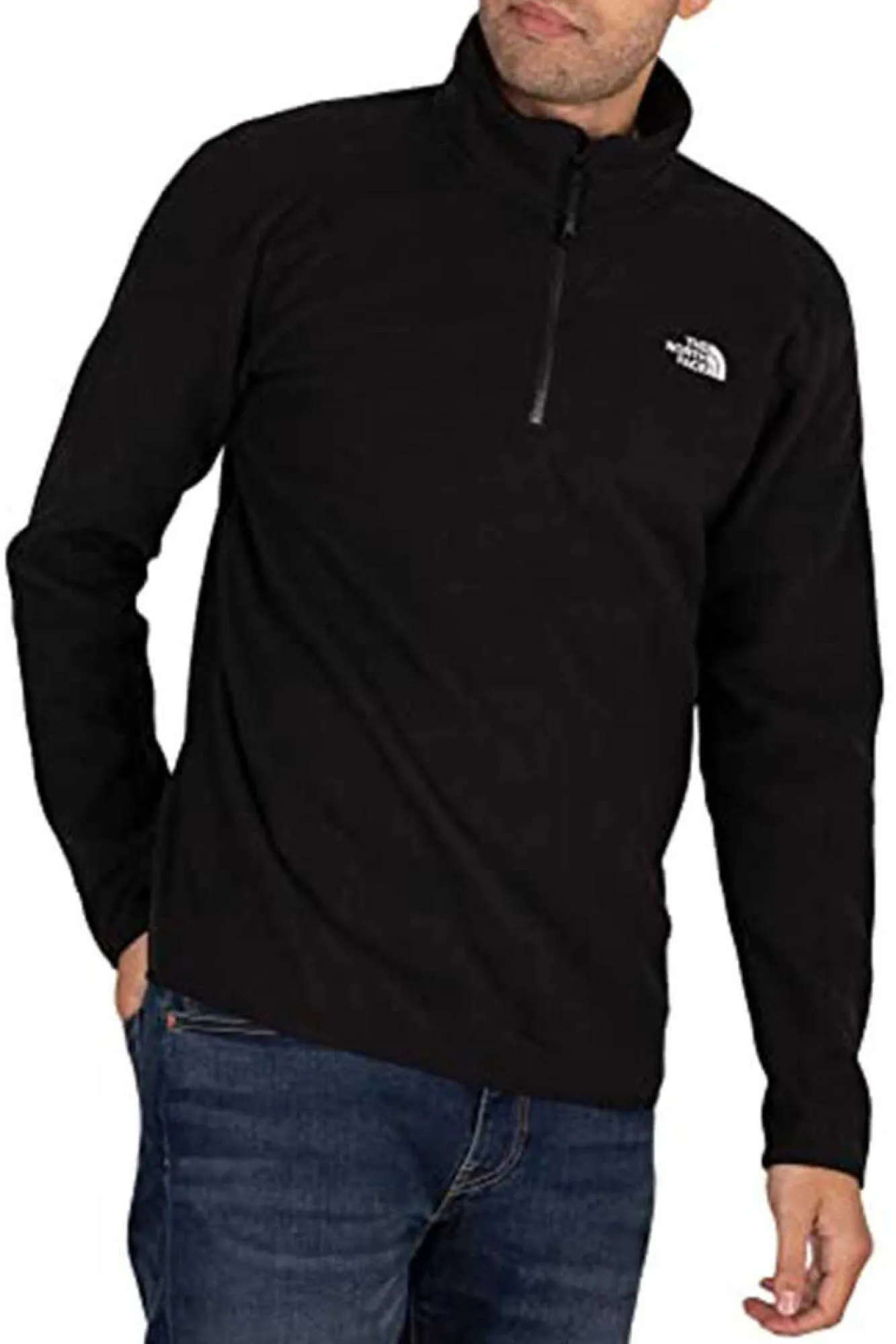 The North Face Forro Polar Com Meio Fecho-Eclair Preto