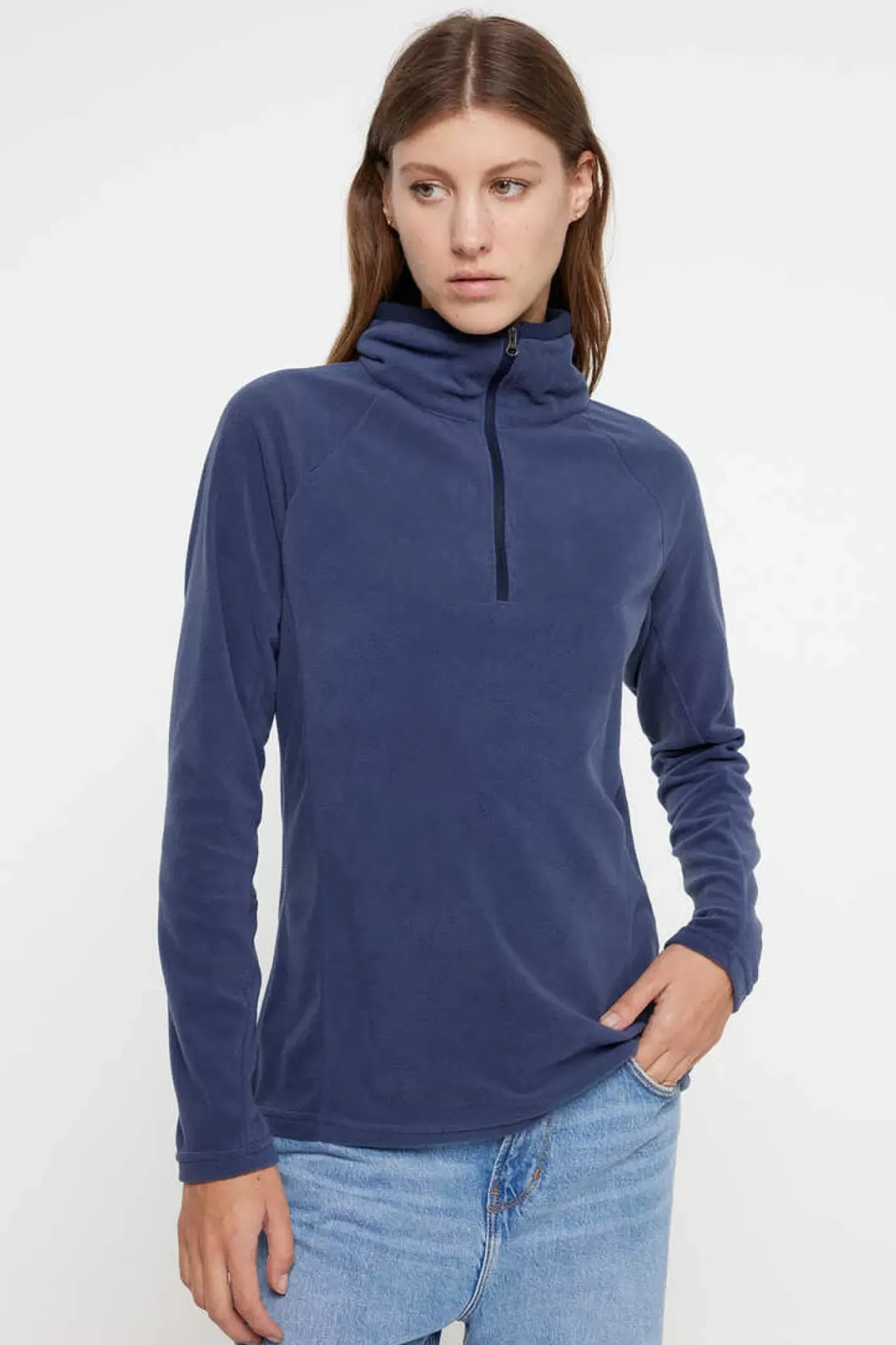 Columbia Outdoor-Forro Polar Com Meio Fecho-Eclair Para Mulher Glacial™ Iv