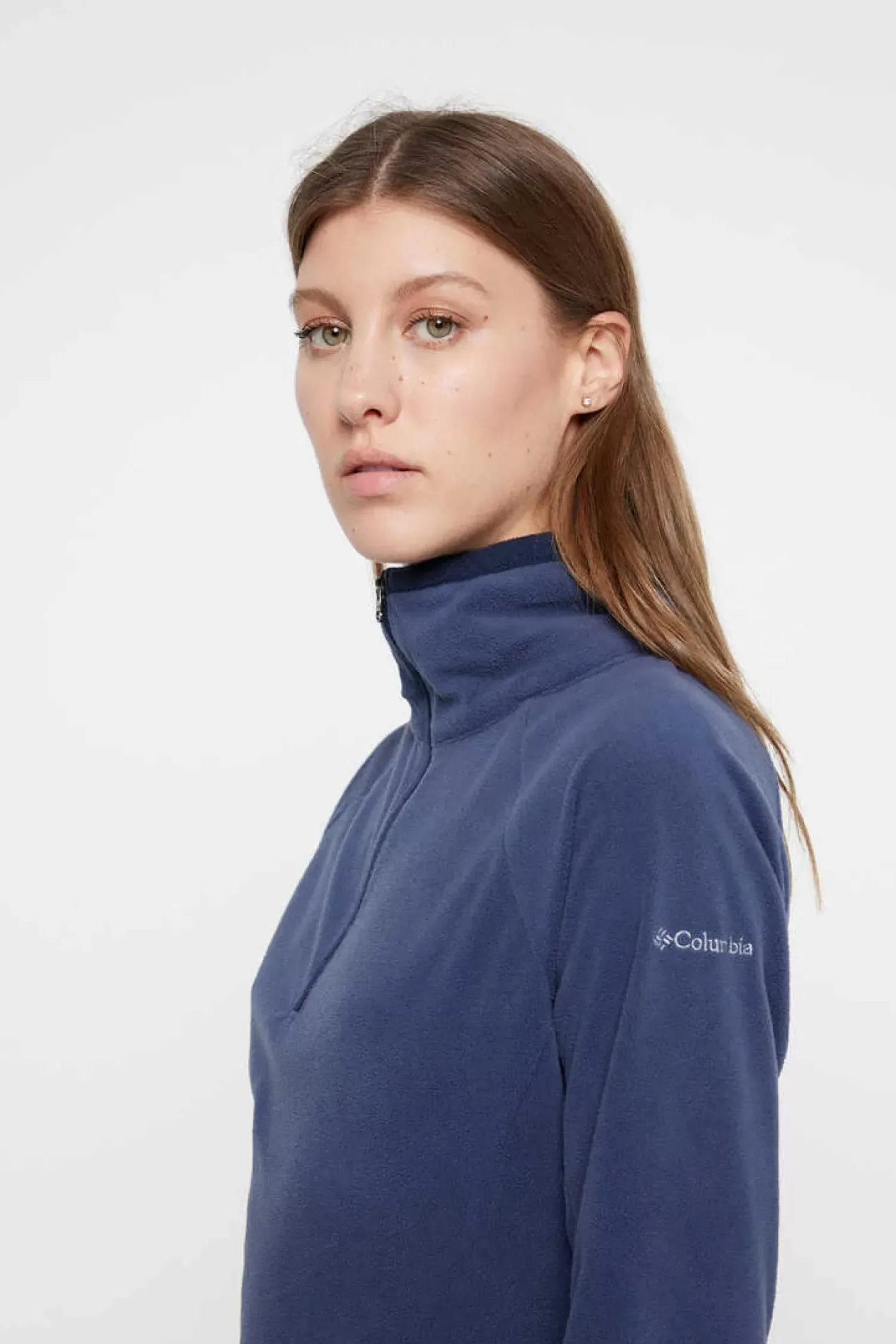 Columbia Outdoor-Forro Polar Com Meio Fecho-Eclair Para Mulher Glacial™ Iv