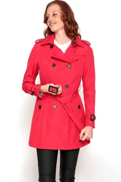 Brave Soul Sobretudos E Parkas-Gabardina Abotoada Com Cinto