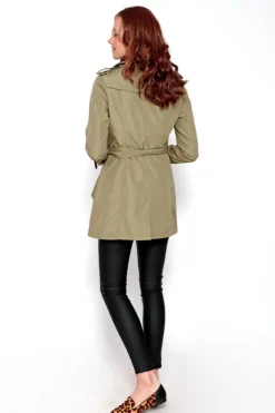 Brave Soul Sobretudos E Parkas-Gabardina Abotoada Com Cinto