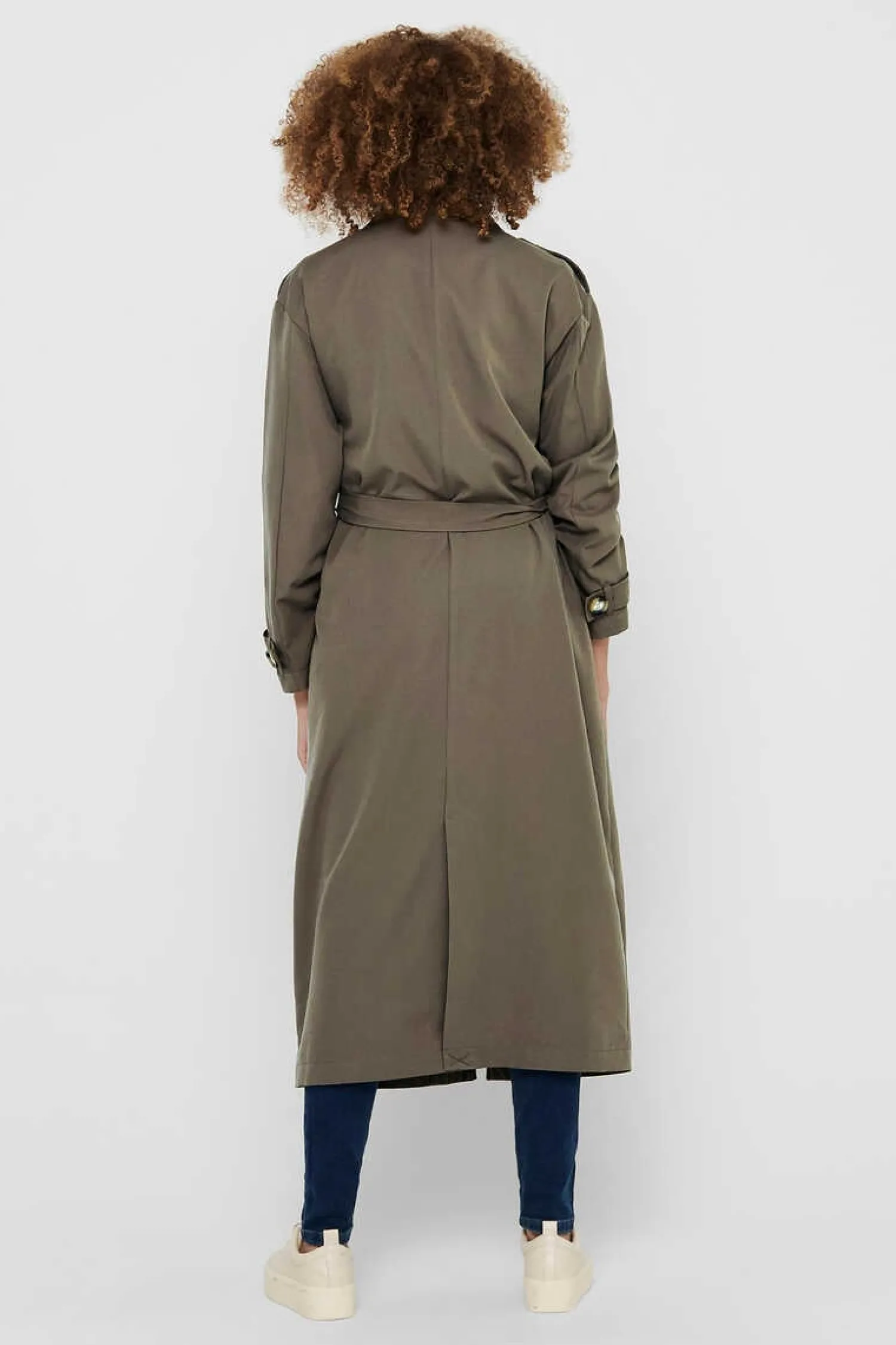 Only Sobretudos E Parkas-Gabardina Comprida Fluida