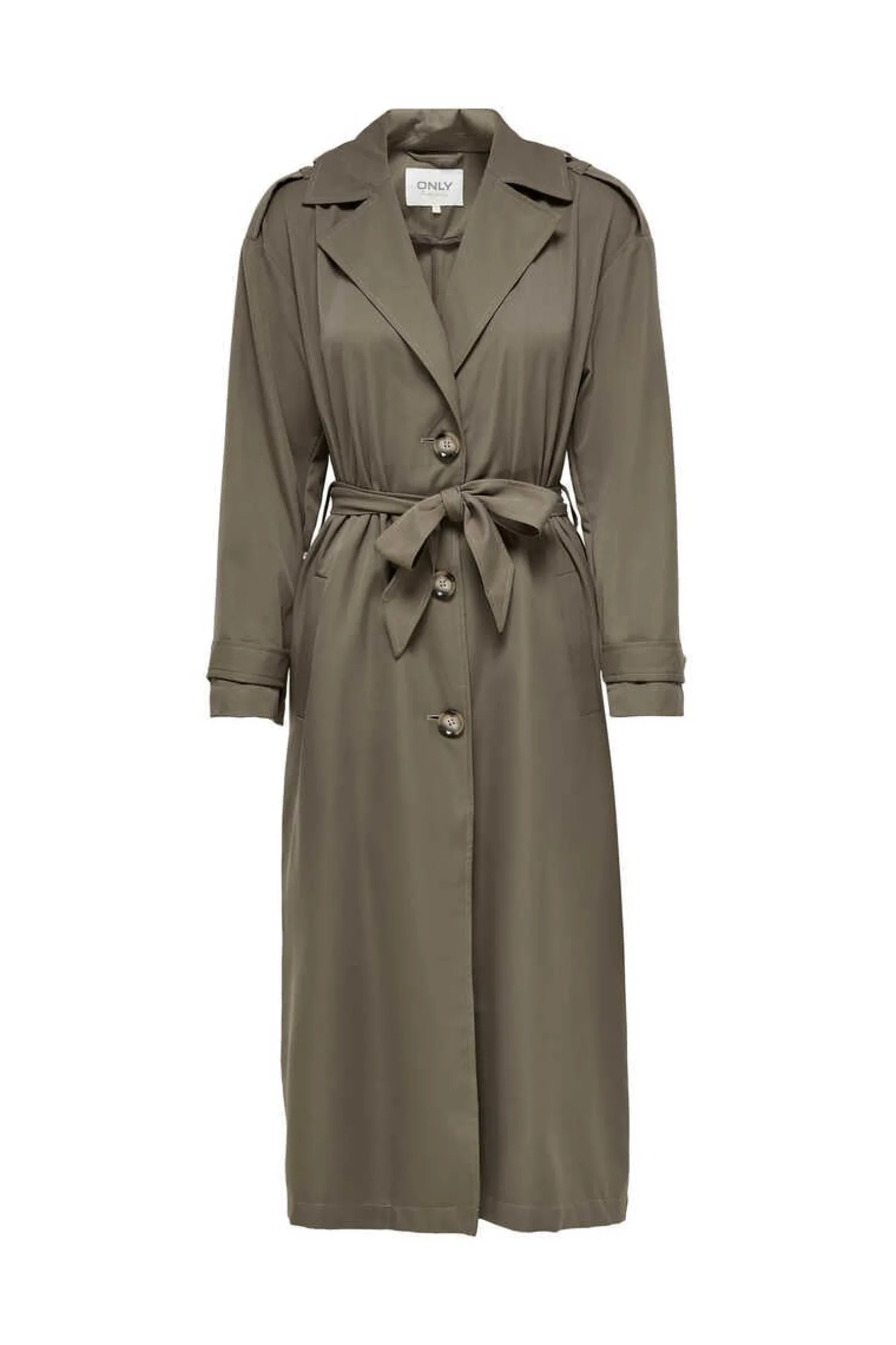 Only Sobretudos E Parkas-Gabardina Comprida Fluida