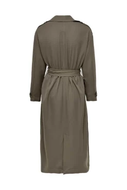 Only Sobretudos E Parkas-Gabardina Comprida Fluida