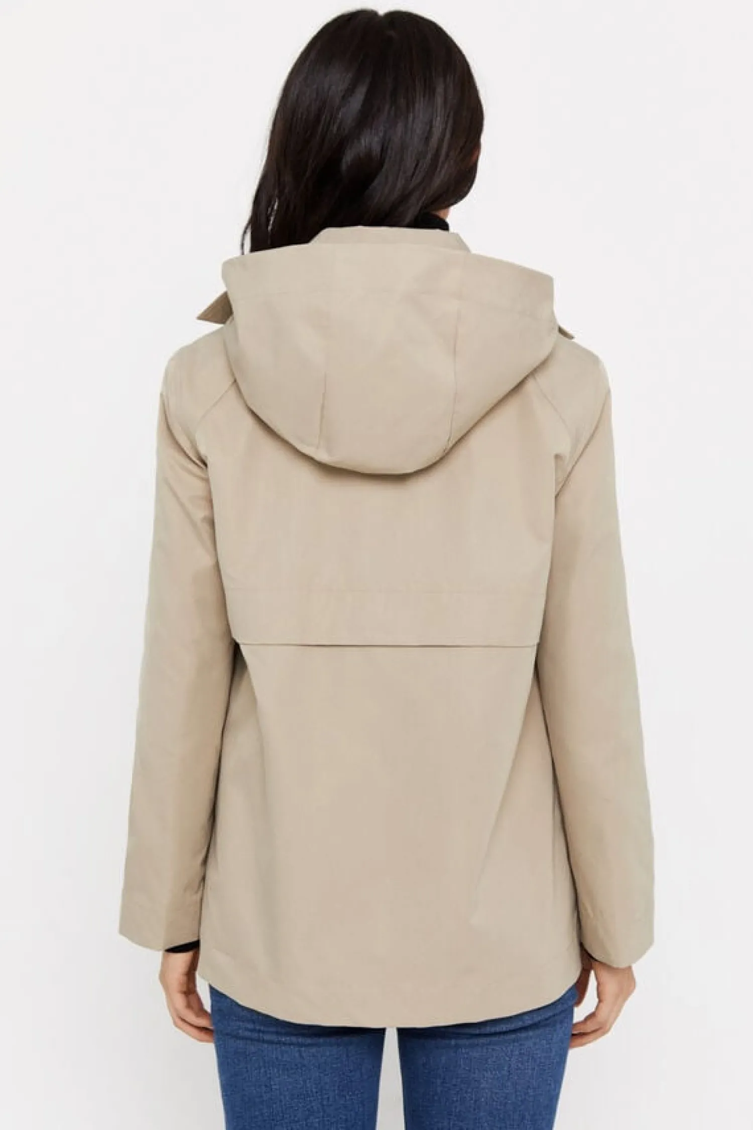 Cortefiel Sobretudos E Parkas-Gabardina Curta Com Veu