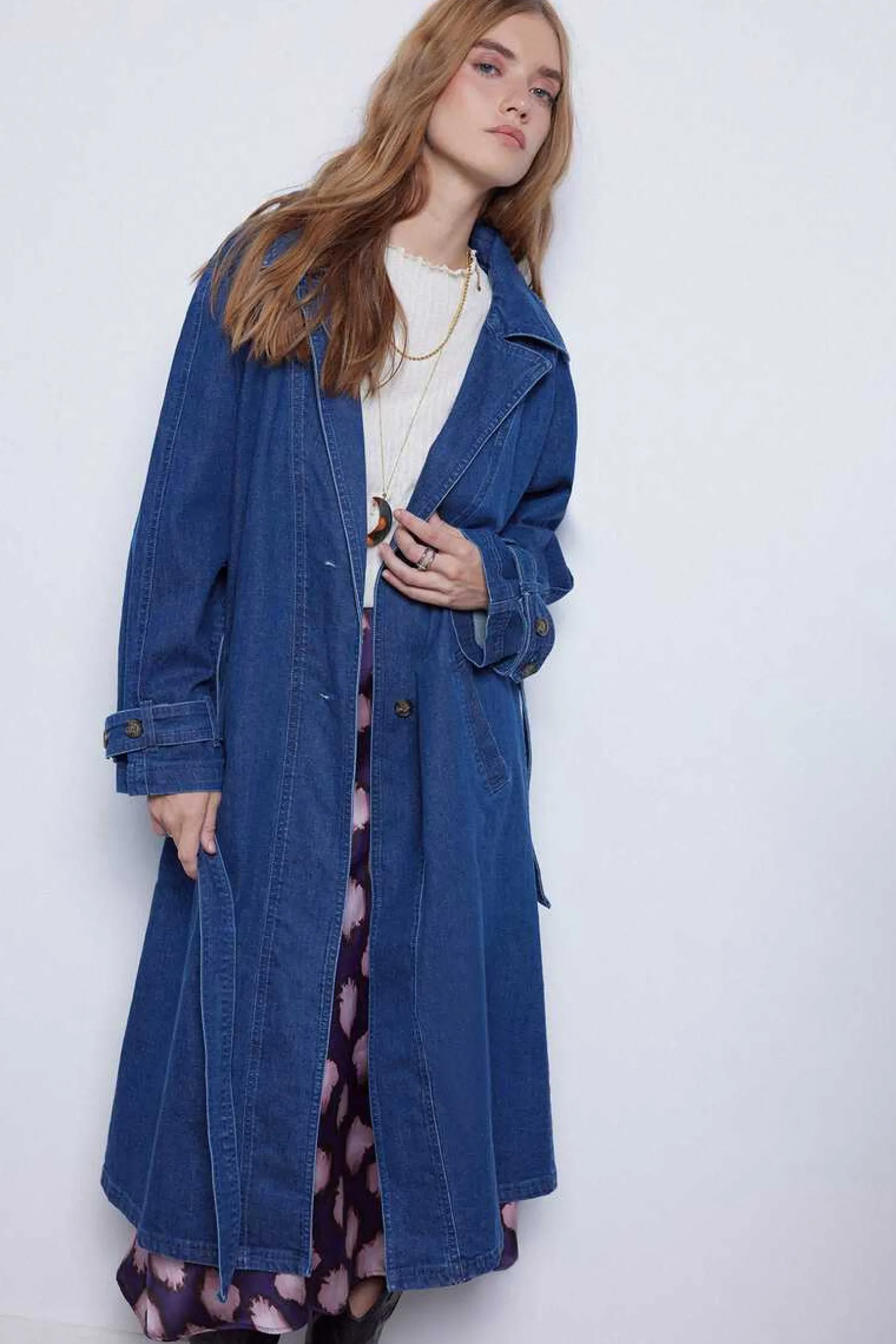 Slowlove Sobretudos E Parkas-Gabardine De Ganga