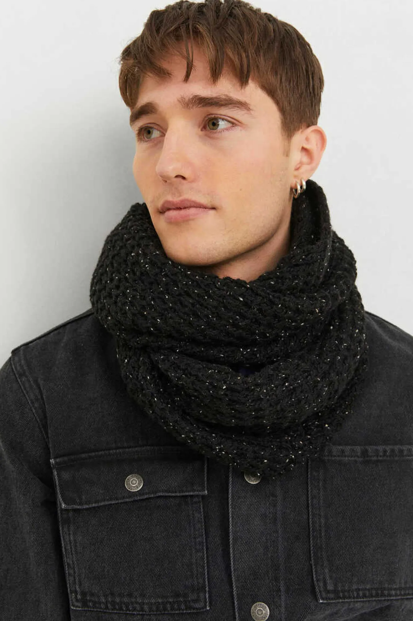 Jack & Jones Gola De Malha Preto