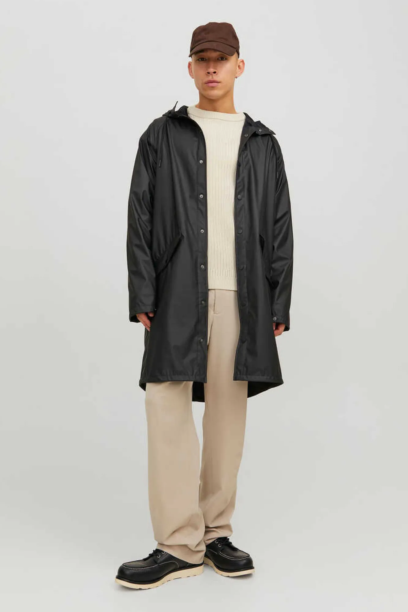 Jack & Jones Impermeavel Com Capuz Preto