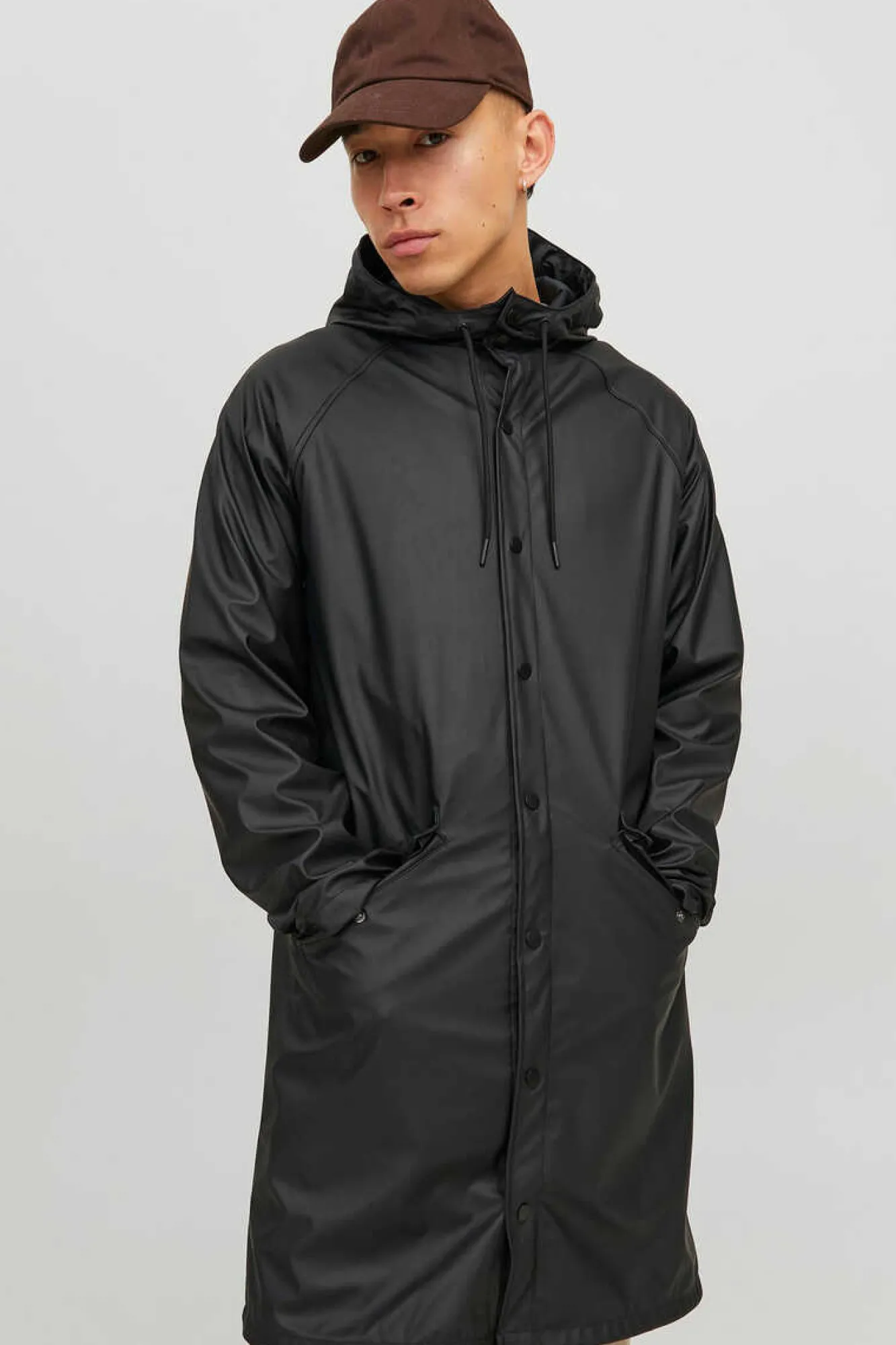 Jack & Jones Impermeavel Com Capuz Preto