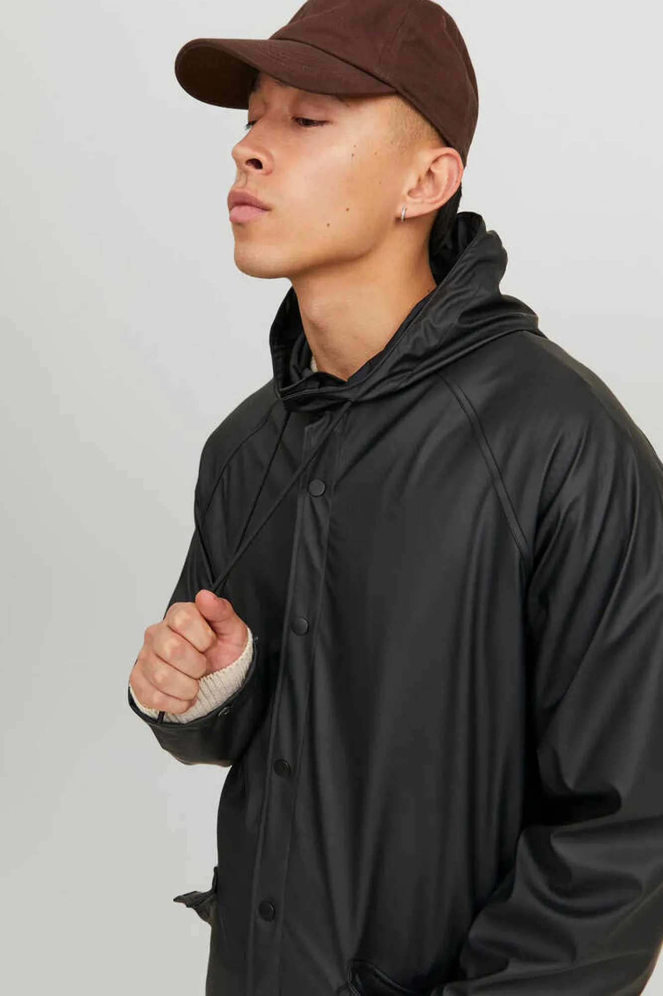 Jack & Jones Impermeavel Com Capuz Preto