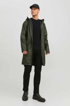 Jack & Jones Impermeavel Com Capuz Verde New