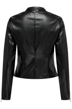 Only Blusoes E Casacos-Jaqueta De Couro Sintetico