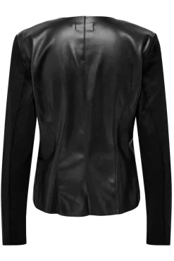 Only Blusoes E Casacos-Jaqueta De Couro Sintetico