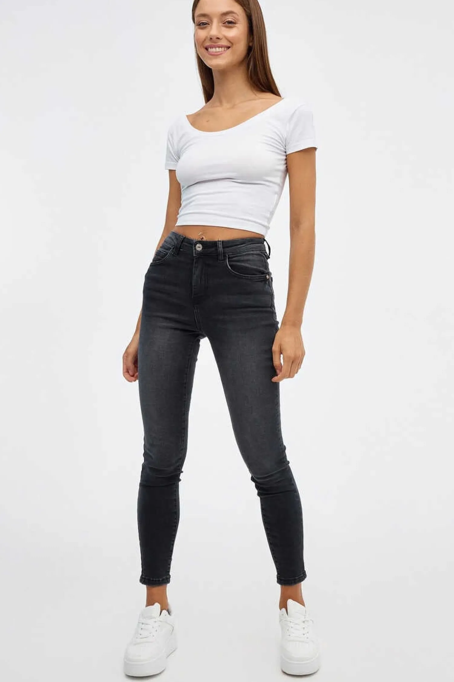 Inside Calcas-Jeans Basicos Skinny Cintura Media