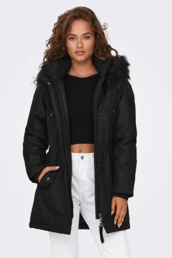 Only Sobretudos E Parkas-Jeans Cintura Media Perna Larga