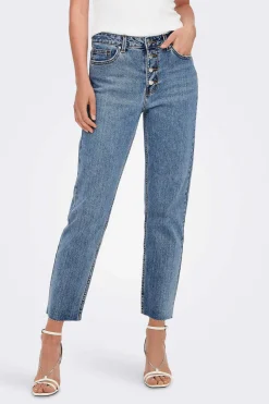 Only Calcas-Jeans De Corte Mom Fit 5 Bolsos