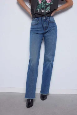 Slowlove Jeans-Jeans Direitos Crop