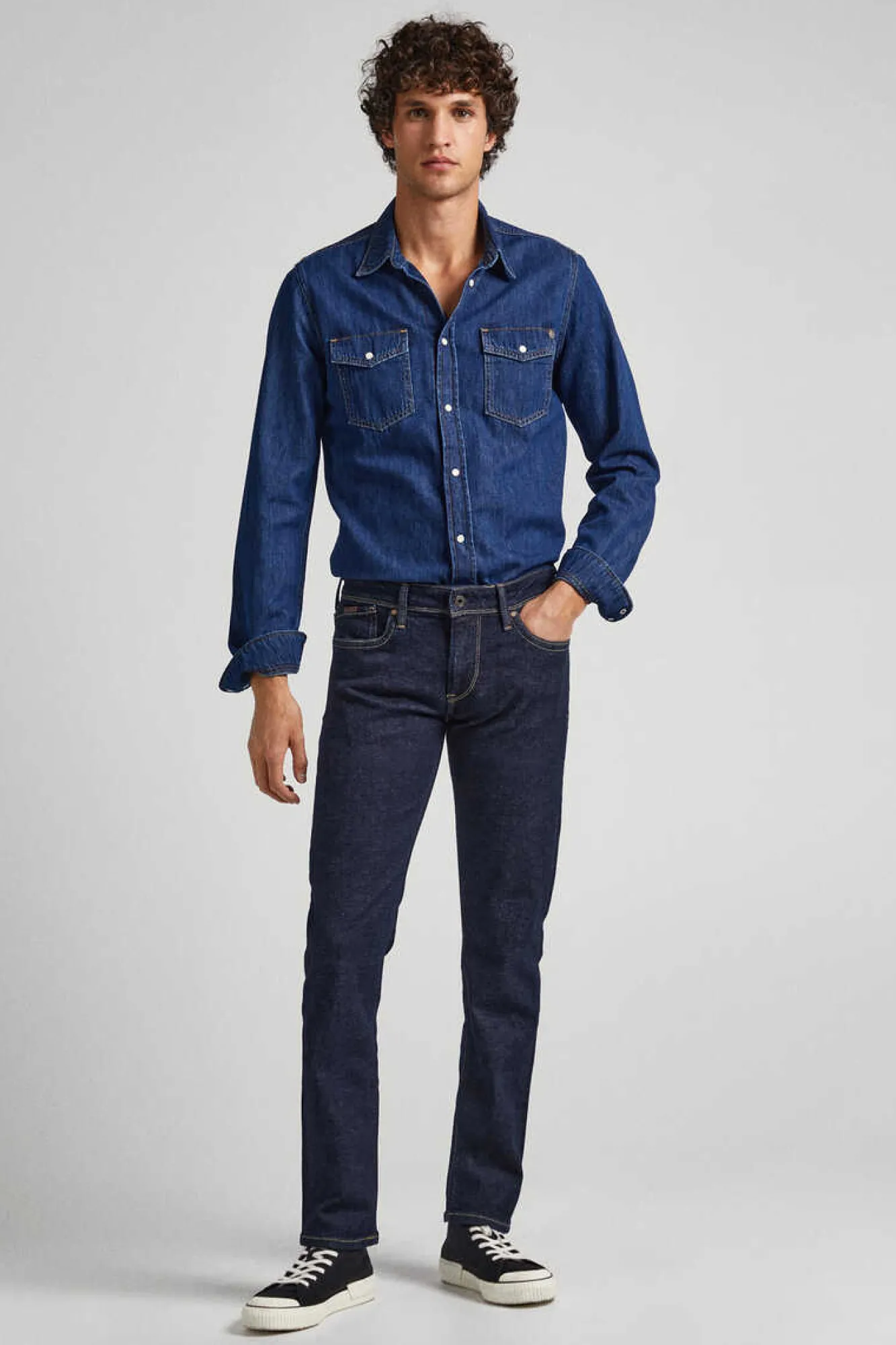 Pepe Jeans Jeans Hatch Fit Slim Corte Baixo Preto Online