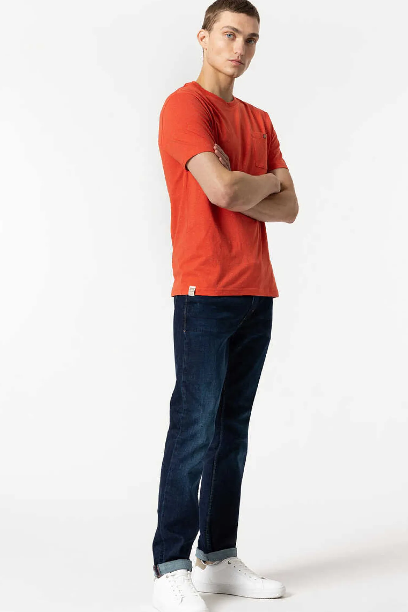 Tiffosi Jeans Leo Corte Comfort Com Cinto Azul Discount