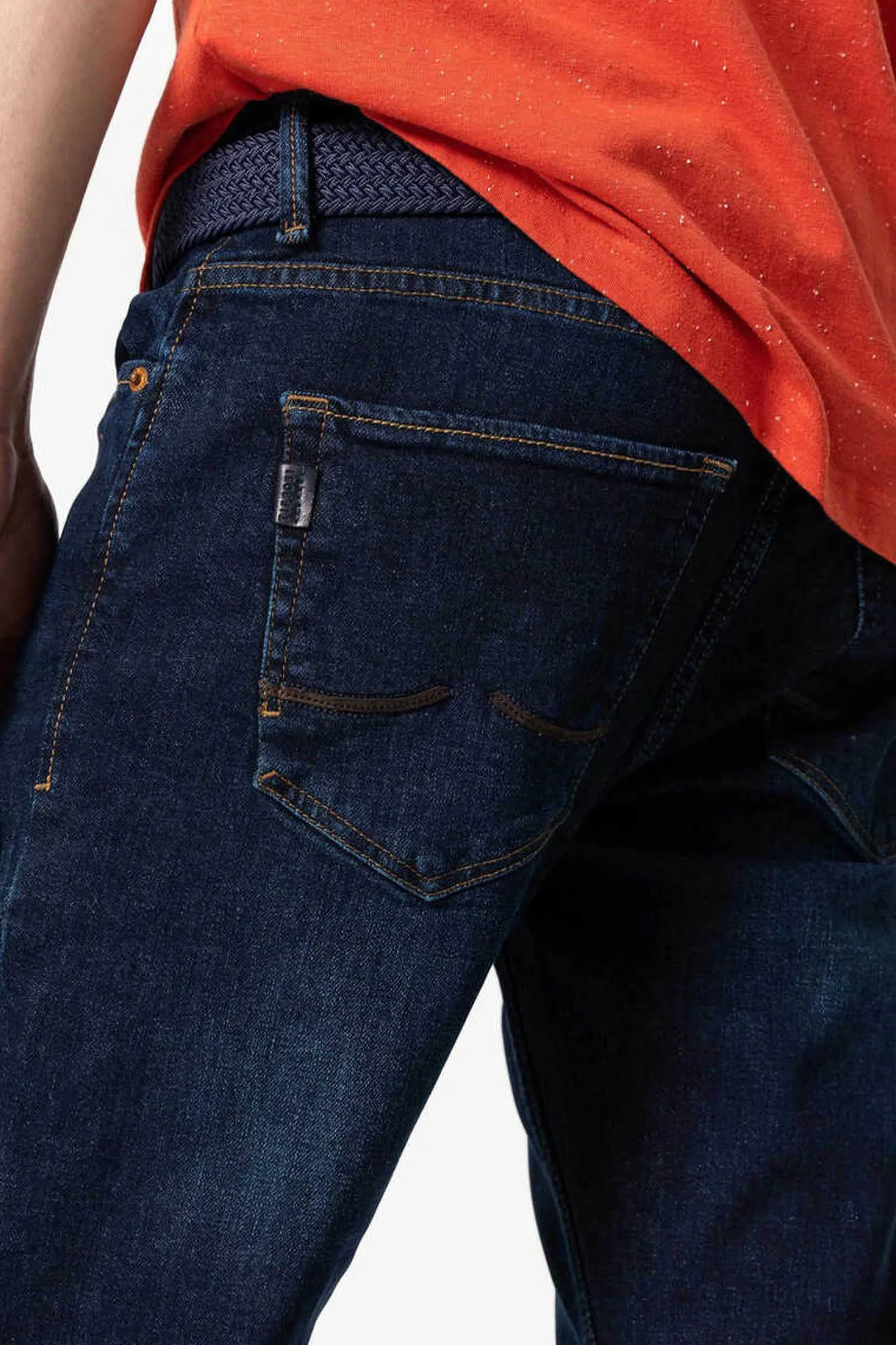 Tiffosi Jeans Leo Corte Comfort Com Cinto Azul Discount