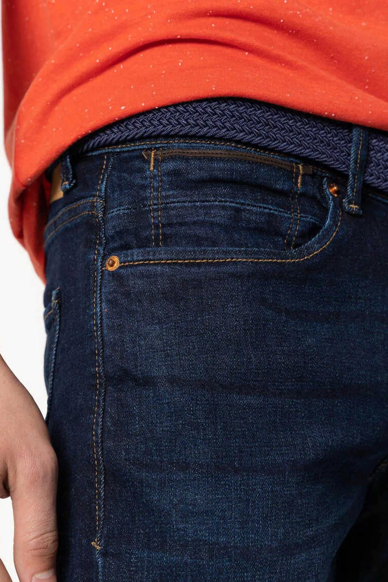 Tiffosi Jeans Leo Corte Comfort Com Cinto Azul Discount
