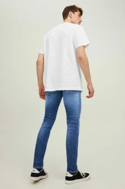 Jack & Jones Jeans Liam Rasgoes Azulado New