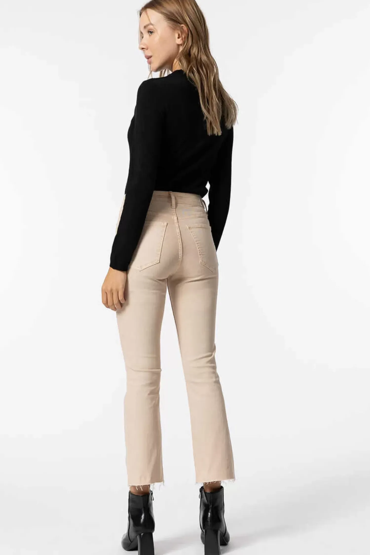 Tiffosi Calcas-Jeans Megan Cropped Flare Cintura Alta Metalica