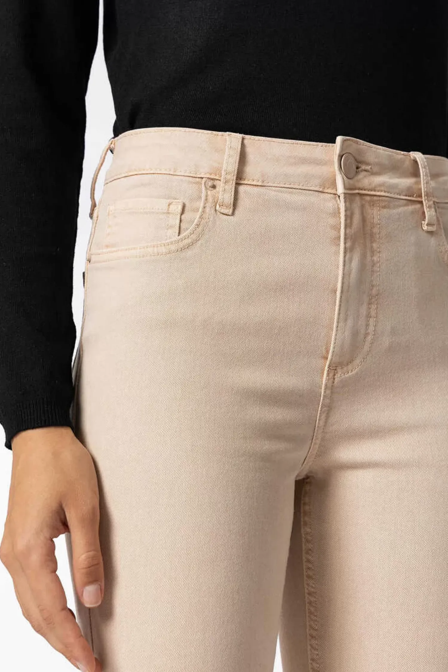 Tiffosi Calcas-Jeans Megan Cropped Flare Cintura Alta Metalica