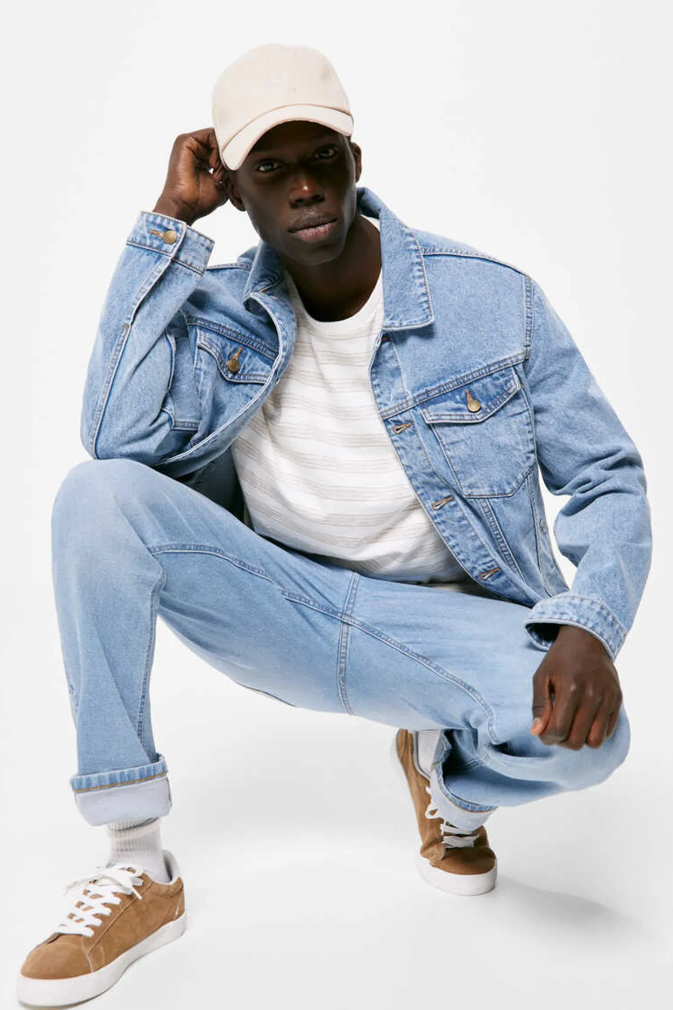 Springfield Jeans Regular Lavagem Clara Azul Indigo Outlet