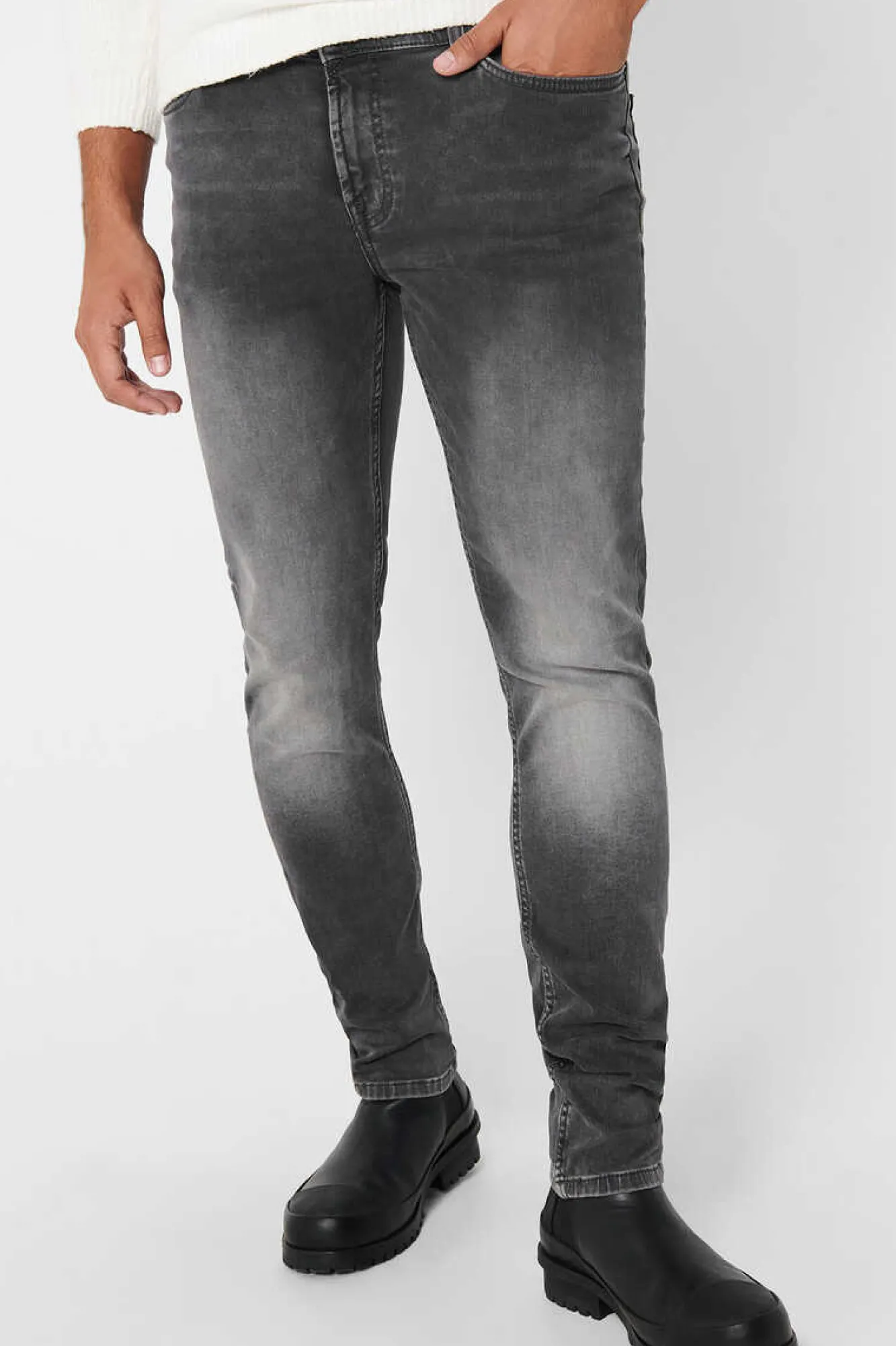 Only & Sons Jeans Slim Cinza Online