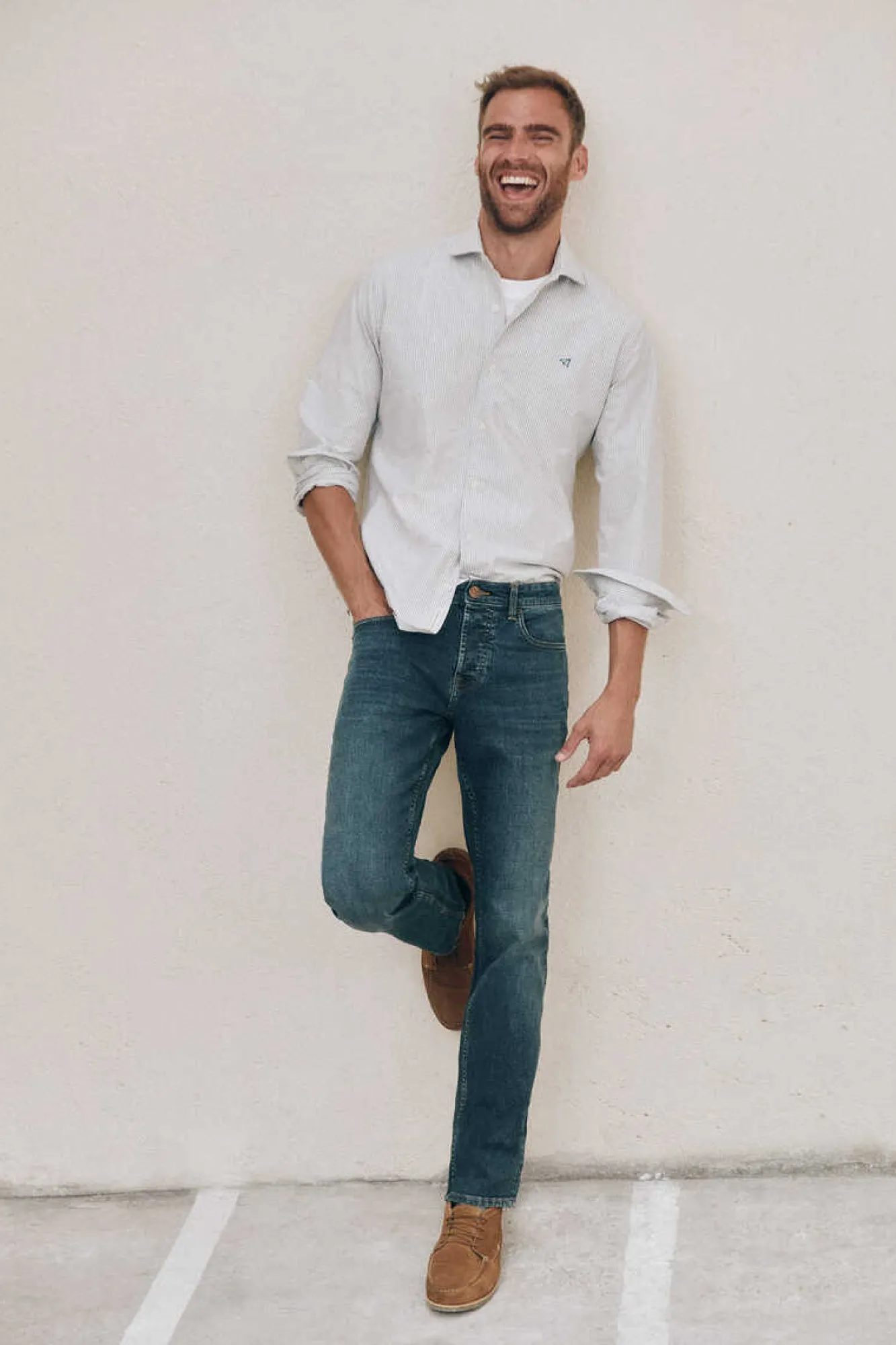 Ooto Jeans Slim Lavagem Escura Azul Outlet