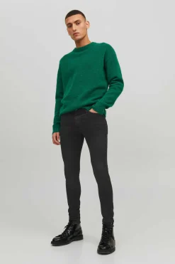 Jack & Jones Jeans Tom Spray On Fit Preto Outlet