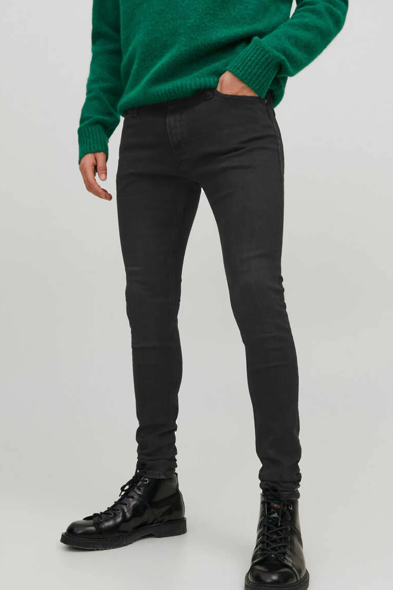 Jack & Jones Jeans Tom Spray On Fit Preto Outlet