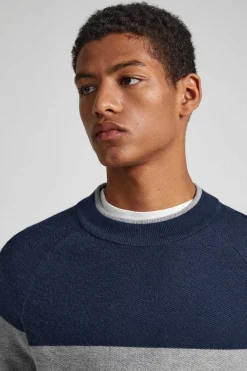 Pepe Jeans Jersey Algodao Color Block Cinza Discount