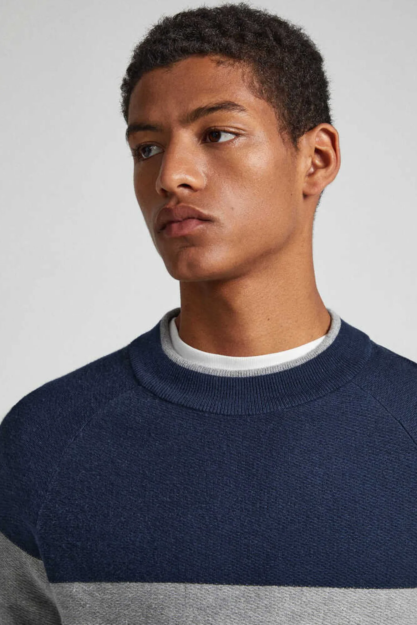 Pepe Jeans Jersey Algodao Color Block Cinza Discount