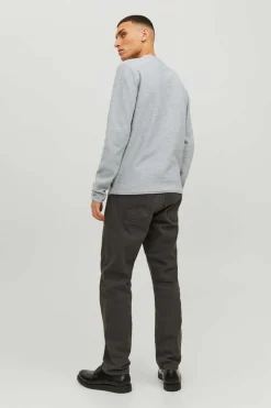 Jack & Jones Jersey De Malha Fina Cinza Clearance