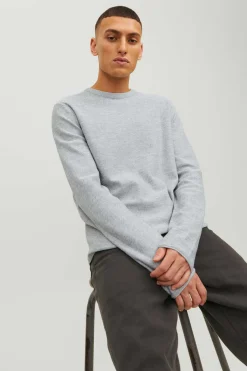 Jack & Jones Jersey De Malha Fina Cinza Clearance