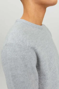 Jack & Jones Jersey De Malha Fina Cinza Clearance