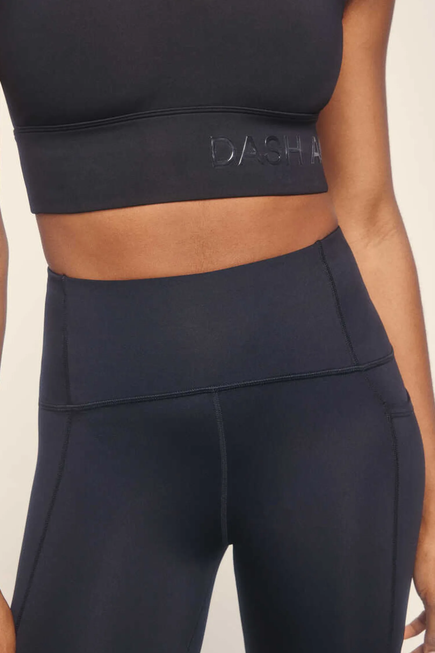 Dash and Stars Calcas-Legging Medio Negro 4D Stretch