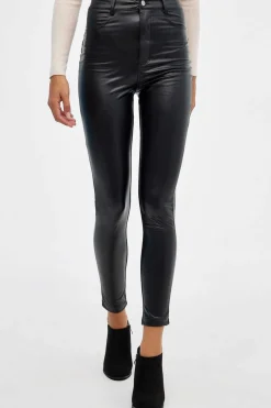 Inside Calcas-Leggings Cintura Alta Efeito Pele