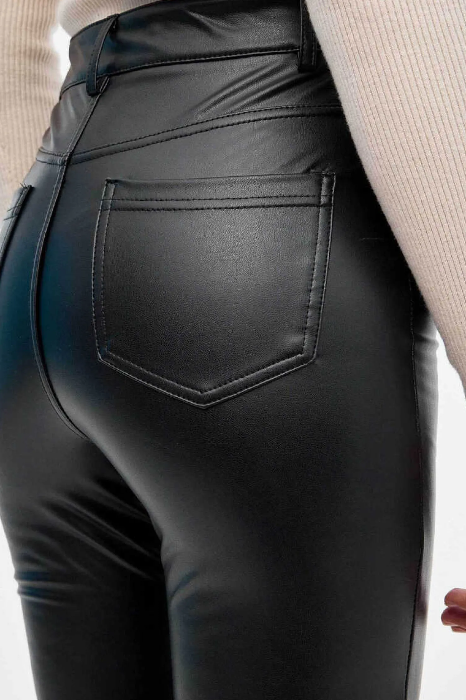 Inside Calcas-Leggings Cintura Alta Efeito Pele