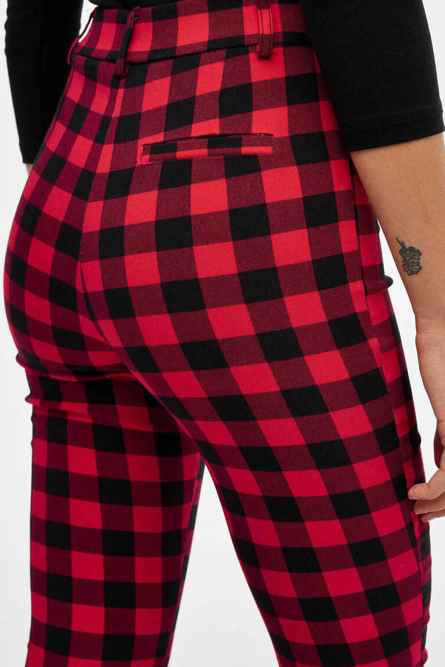 Inside Calcas-Leggings Cintura Subida Quadrados