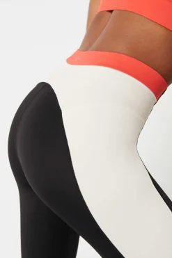 Dash and Stars Calcas-Leggings Crop Color Block 4D Stretch